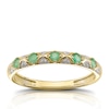 Thumbnail Image 0 of 9ct Yellow Gold Diamond & Emerald Eternity Ring