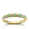 Thumbnail Image 0 of 9ct Yellow Gold Diamond & Emerald Eternity Ring