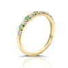 Thumbnail Image 2 of 9ct Yellow Gold Diamond & Emerald Eternity Ring
