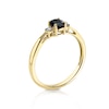 Thumbnail Image 2 of 9ct Yellow Gold Diamond & Oval Sapphire Ring