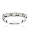 Thumbnail Image 0 of 9ct White Gold Diamond & Opal Eternity Ring