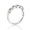 Thumbnail Image 1 of 9ct White Gold Diamond & Opal Eternity Ring