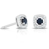 Thumbnail Image 0 of Silver Diamond & Sapphire September Birthstone Earrings