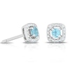 Thumbnail Image 0 of Silver Diamond & Topaz September Birthstone Earrings