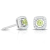 Thumbnail Image 1 of Sterling Silver Diamond & Peridot August Birthstone Earrings