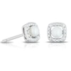 Thumbnail Image 1 of Sterling Silver Diamond & Pearl June Birthstone Earrings