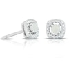 Thumbnail Image 1 of Sterling Silver Diamond & Opal October Birthstone Earrings
