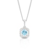 Thumbnail Image 1 of Sterling Silver Diamond & Topaz November Birthstone Pendant