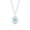 Thumbnail Image 0 of Silver Diamond & Topaz November Birthstone Pendant