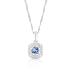 Thumbnail Image 1 of Sterling Silver Diamond & Tanzanite December Birthstone Pendant