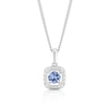 Thumbnail Image 0 of Silver Diamond & Tanzanite December Birthstone Pendant