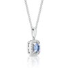 Thumbnail Image 1 of Silver Diamond & Tanzanite December Birthstone Pendant