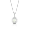 Thumbnail Image 0 of Silver Diamond & Opal October Birthstone Pendant