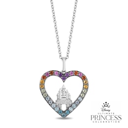 Enchanted Disney Fine Jewellery Multi-Stone Heart Pendant