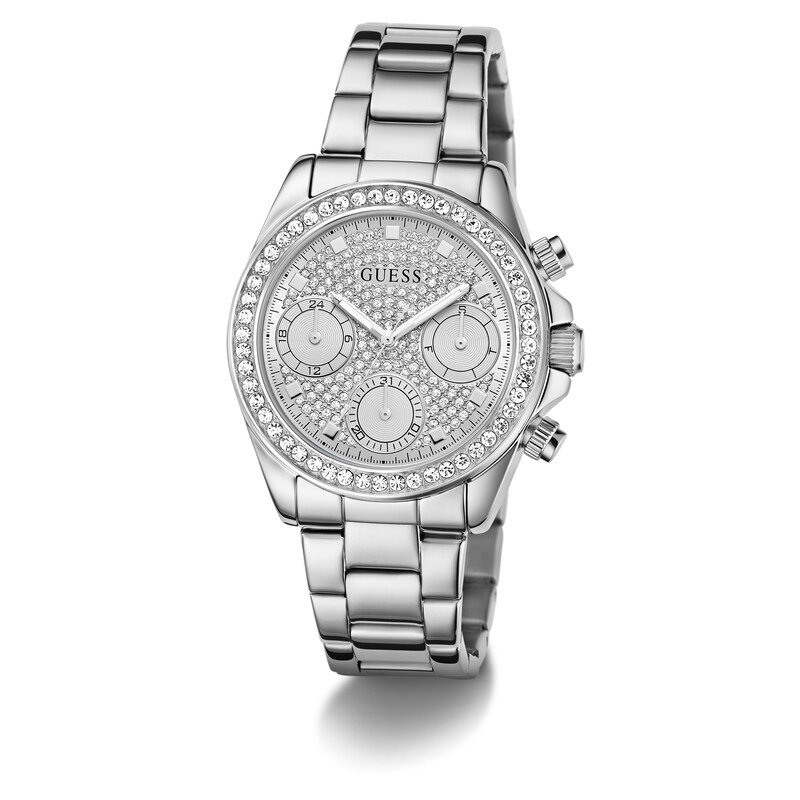 Main Image 5 of Guess Victoria Women's Silver-Tone Dial & Stainless Steel Bracelet Watch