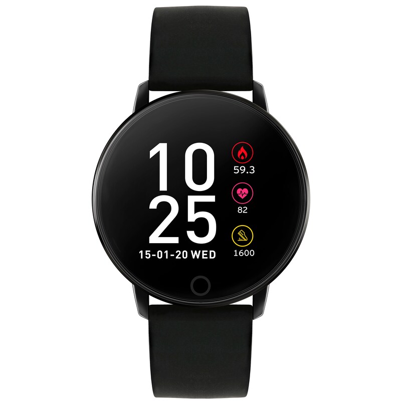 Reflex Active Series 5 Black Silicone Strap Smart Watch