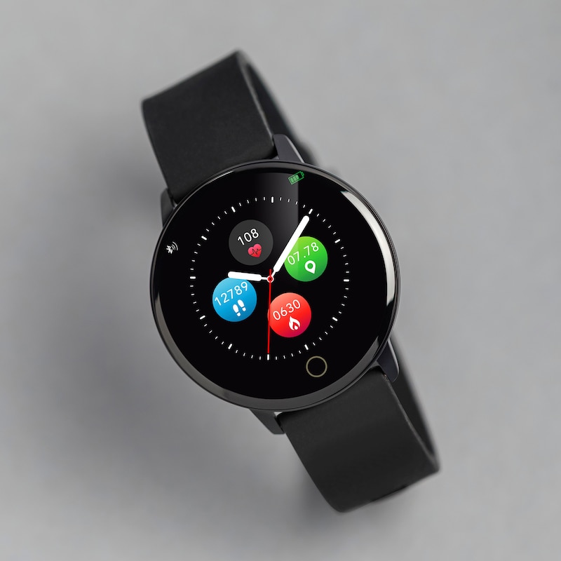 Reflex Active Series 5 Black Silicone Strap Smart Watch
