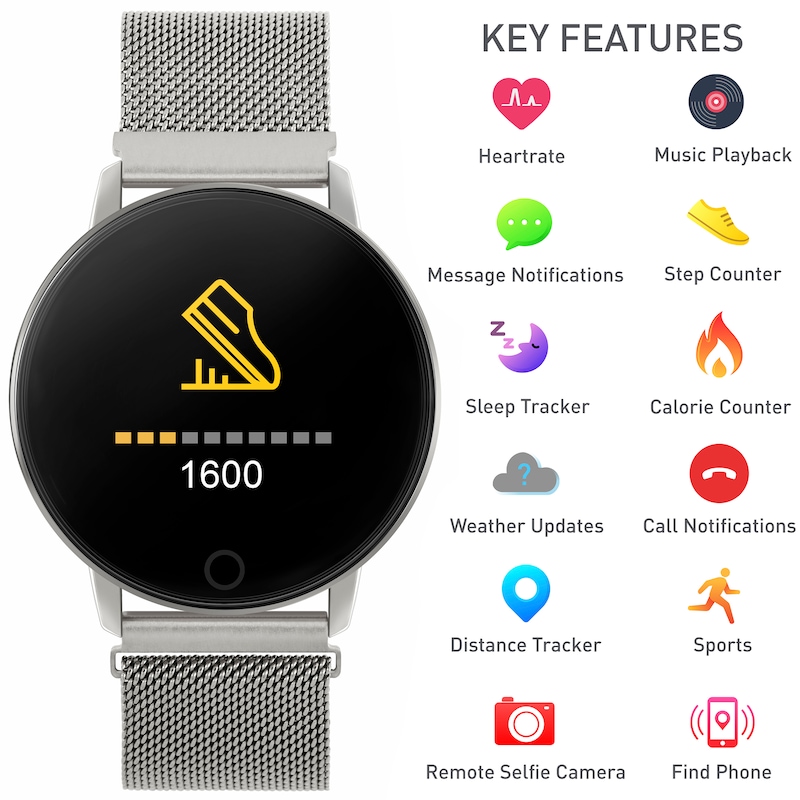 Main Image 2 of Reflex Active Series 5 Stainless Steel Bracelet Smart Watch