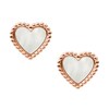 Thumbnail Image 1 of Fossil I Heart You Rose Gold Tone Mother Of Pearl Earrings