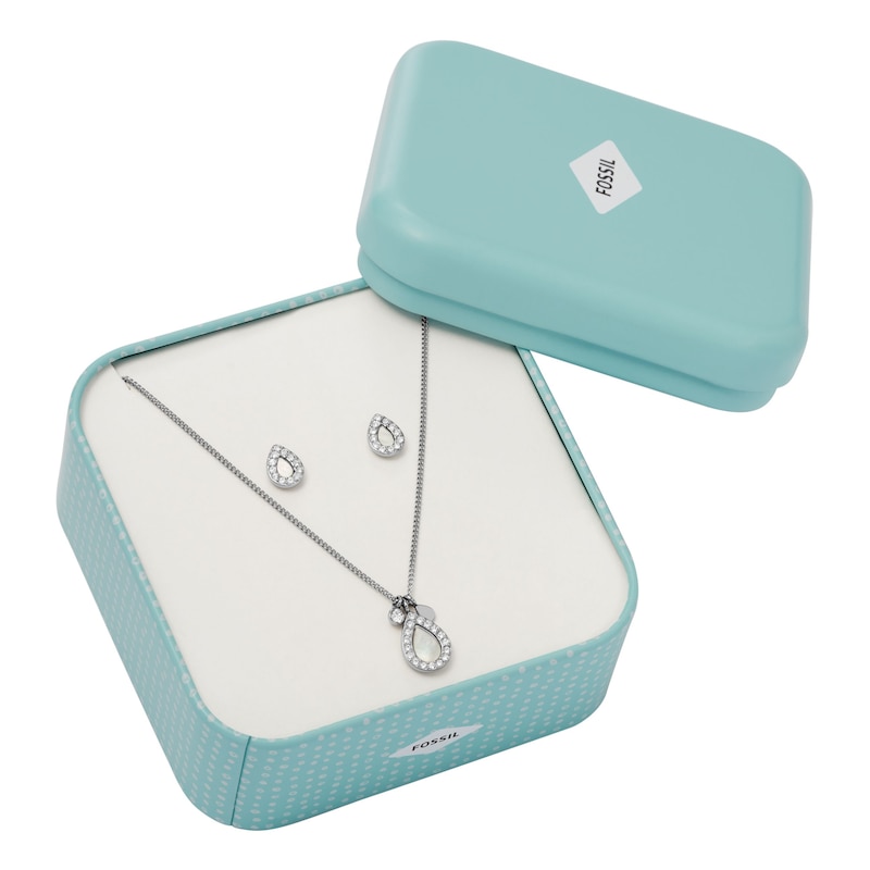 Fossil Mother's Day Stainless Steel Jewellery Gift Set