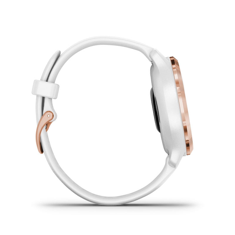 Main Image 5 of Garmin Venu 2S Ladies' White Silicone Strap Smartwatch