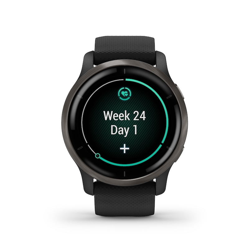 Main Image 1 of Garmin Venu 2 Black Silicone Strap Smartwatch