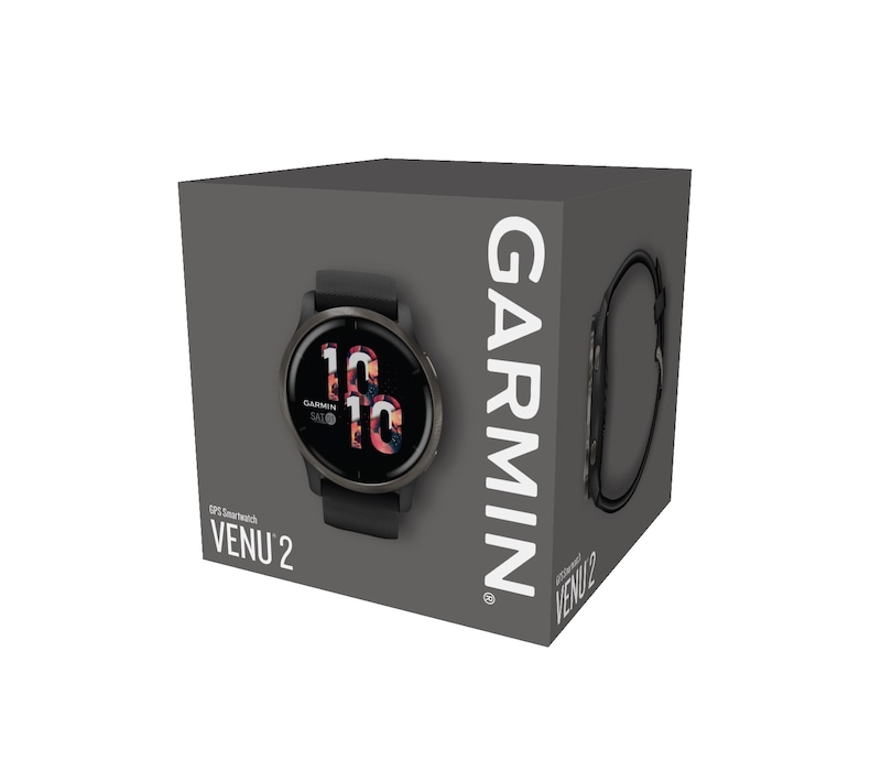 Garmin Venu 2 Black Silicone Strap Smartwatch