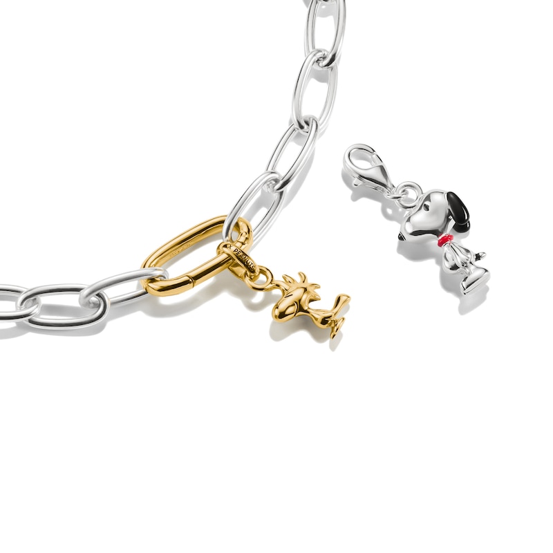 Main Image 2 of Thomas Sabo x Peanuts Sterling Silver & 18ct Yellow Gold Plated Woodstock Connect Pendant