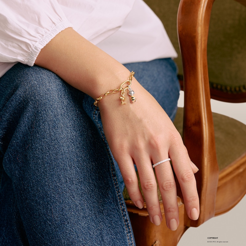 Main Image 3 of Thomas Sabo x Peanuts Sterling Silver & 18ct Yellow Gold Plated Woodstock Connect Pendant