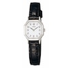 Thumbnail Image 1 of Lorus Women's Octagonal White Sunray Dial Black Leather Strap Watch