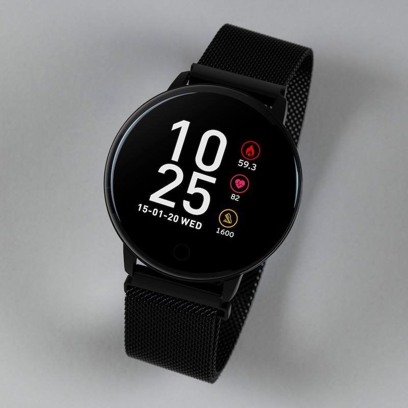 Reflex Active Series 5 Black Mesh Bracelet Smart Watch