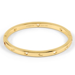 Radley 18ct Pale Gold Plated Brass Cut Out Heart & Dog Bangle
