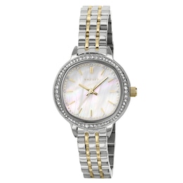 Radley Stone Set Mother Of Pearl Dial Stainless Steel Two Tone Bracelet Watch
