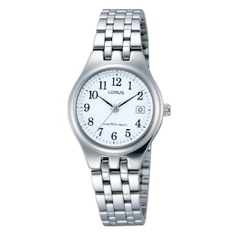 Lorus Women's White Dial Stainless Steel Bracelet Watch