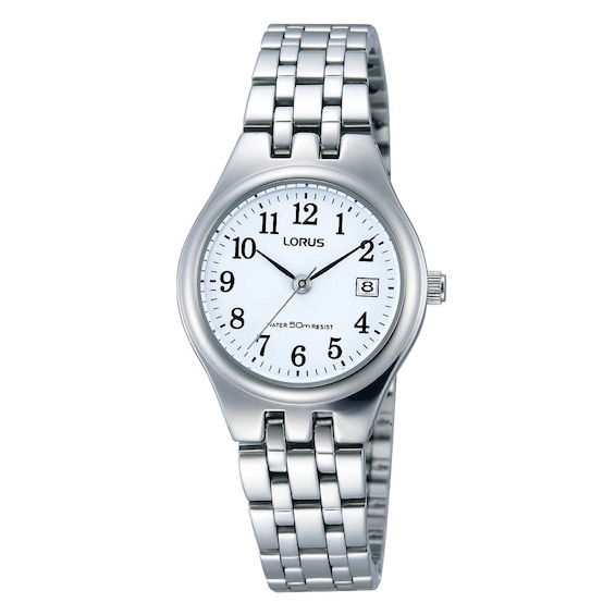 Lorus Women's White Dial Stainless Steel Bracelet Watch