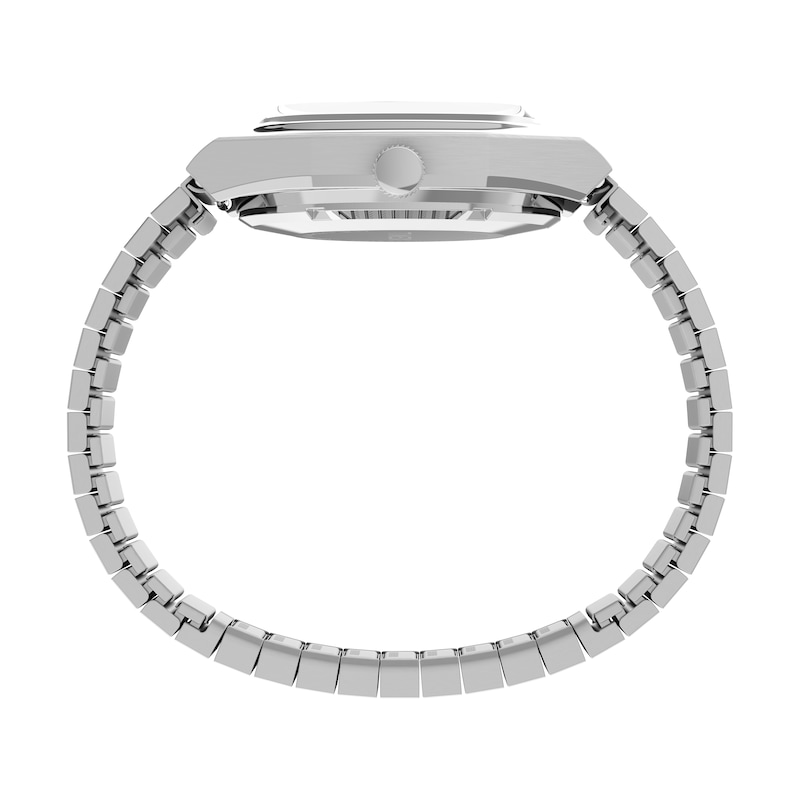 Main Image 2 of Timex Automatic Women's 1983 E Line Ice Blue Square Dial Silver Tone Stainless Steel Bracelet Watch