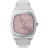 Thumbnail Image 1 of Timex Automatic Women's 1983 E Line Pink Square Dial Silver Tone Stainless Steel Bracelet Watch
