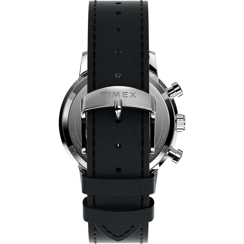 Main Image 3 of Timex Marlin x Peanuts Men's Chronograph Joe Cool Black Dial Black Leather Strap Watch