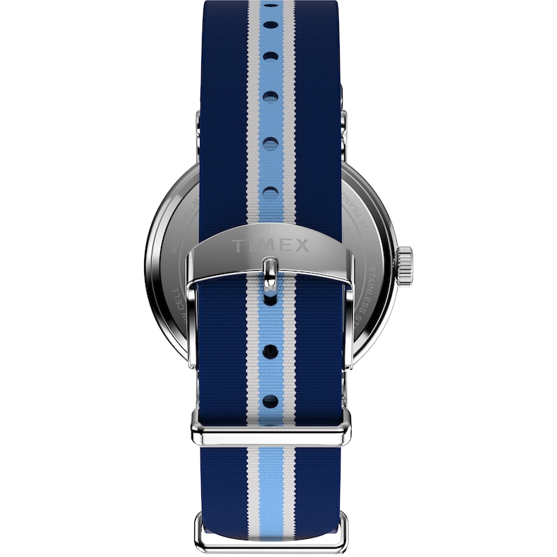 Main Image 3 of Timex Weekender x Peanuts 37mm Main Line Pickleball White Dial Blue Fabric Slip Thru Strap Watch