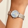 Thumbnail Image 3 of Olivia Burton 28mm Honeycomb Ultra Slim Chalk Blue Dial & Two Tone Stainless Steel Bracelet Watch