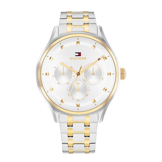 Tommy Hilfiger Women's Two Tone Dial & Stainless Steel Bracelet Watch