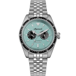 Ingersoll 1892 The Outlaw Men's Automatic Turquoise Dial Stainless Steel Bracelet Watch