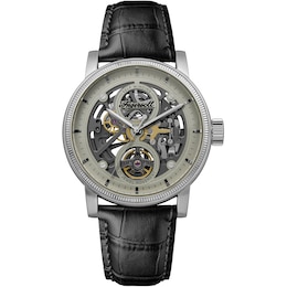 Ingersoll 1892 The Guy Men's Automatic Grey Dial Black Leather Strap Watch