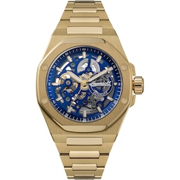 Ingersoll 1892 The Faller Men's Automatic Blue Dial Gold Tone Stainless Steel Bracelet Watch