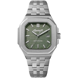 Ingersoll 1892 The Yield Men's Automatic Green Dial Silver Tone Stainless Steel Bracelet Watch