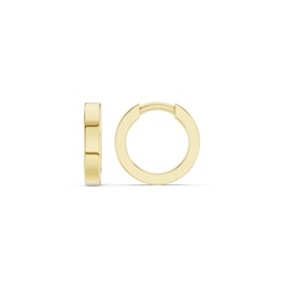 mila green Sterling Silver 18ct Gold Vermeil Plated Polished Huggie Earrings