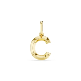 mila green Sterling Silver 18ct Gold Vermeil Plated Polished Initial 'C' Necklace Charm