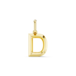 mila green Sterling Silver 18ct Gold Vermeil Plated Polished Initial 'D' Necklace Charm