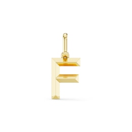 mila green Sterling Silver 18ct Gold Vermeil Plated Polished Initial 'F' Necklace Charm