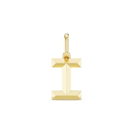 mila green Sterling Silver 18ct Gold Vermeil Plated Polished Initial 'I' Necklace Charm